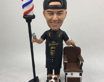 Fryzjer Bobble Head Prezent dla chłopaka fryzjera Prezent dla fryzjera Prezent dla ojca fryzjera Prezent dla męża fryzjera Prezent urodzinowy dla chłopaka Prezent dla fryzjera Fryzjer BF