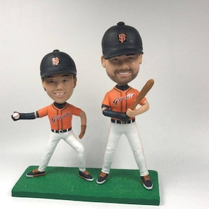 SF Giants Custom Bobble Head SF Giants Personalized Figurines SF Giants Father Gift Father Son Gift Father Birthday Gift Son Birthday Gift