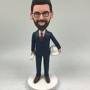 Mechanical Engineer Personalized Engineer Custom Bobble Head Engineer Gift Engineer Clay Figurines Engineer Birthday Husband Boyfriend Gift