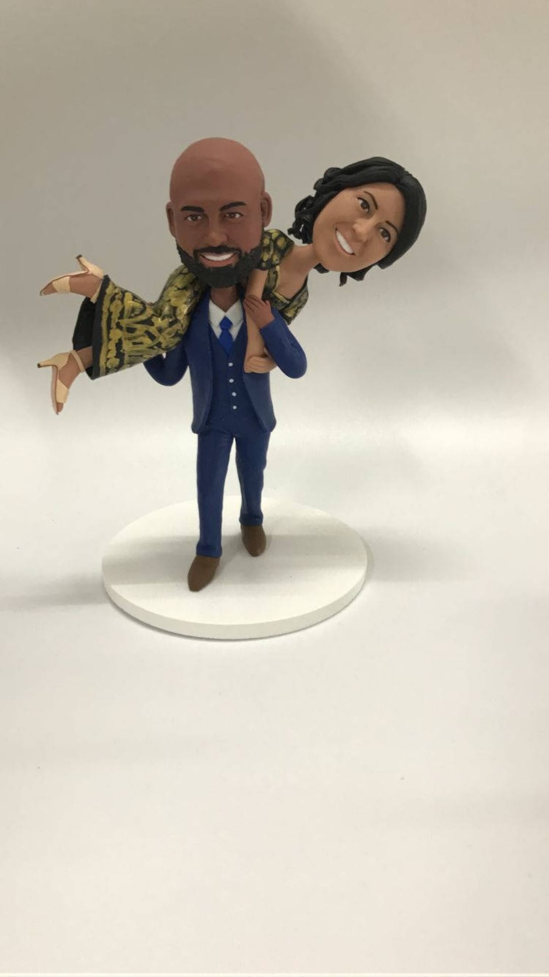 Indian Bride Indian Groom Indian Personalized Wedding Cake Topper Custom Indian Bobble Head