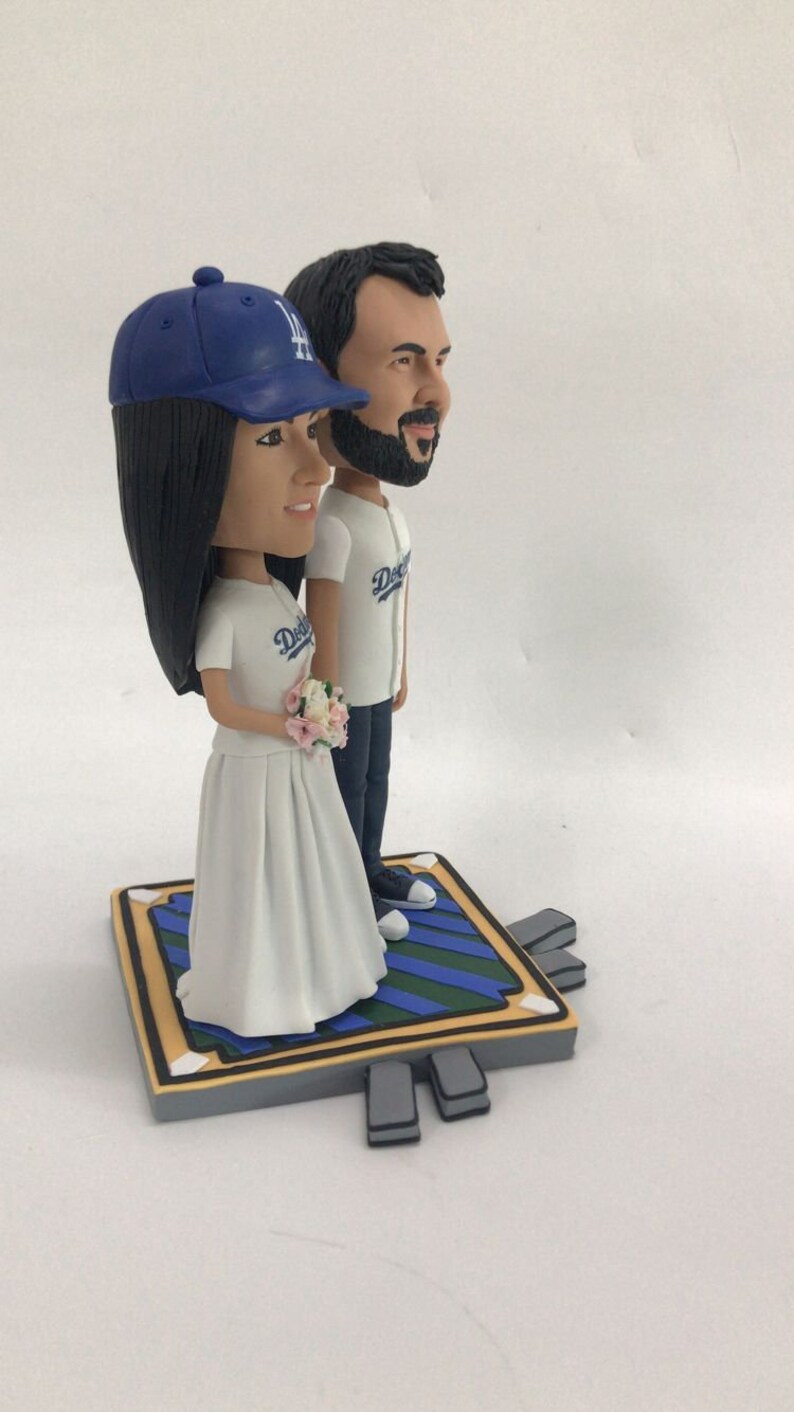 LA Dodgers Wedding Cake Topper Dodgers Groom Dodgers Bride