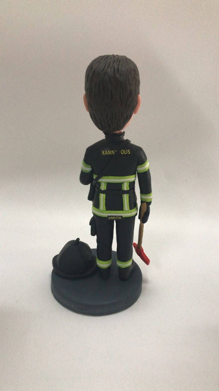 Firefighter Bobble Head Personalized Fireman Gift Firefighter - Etsy