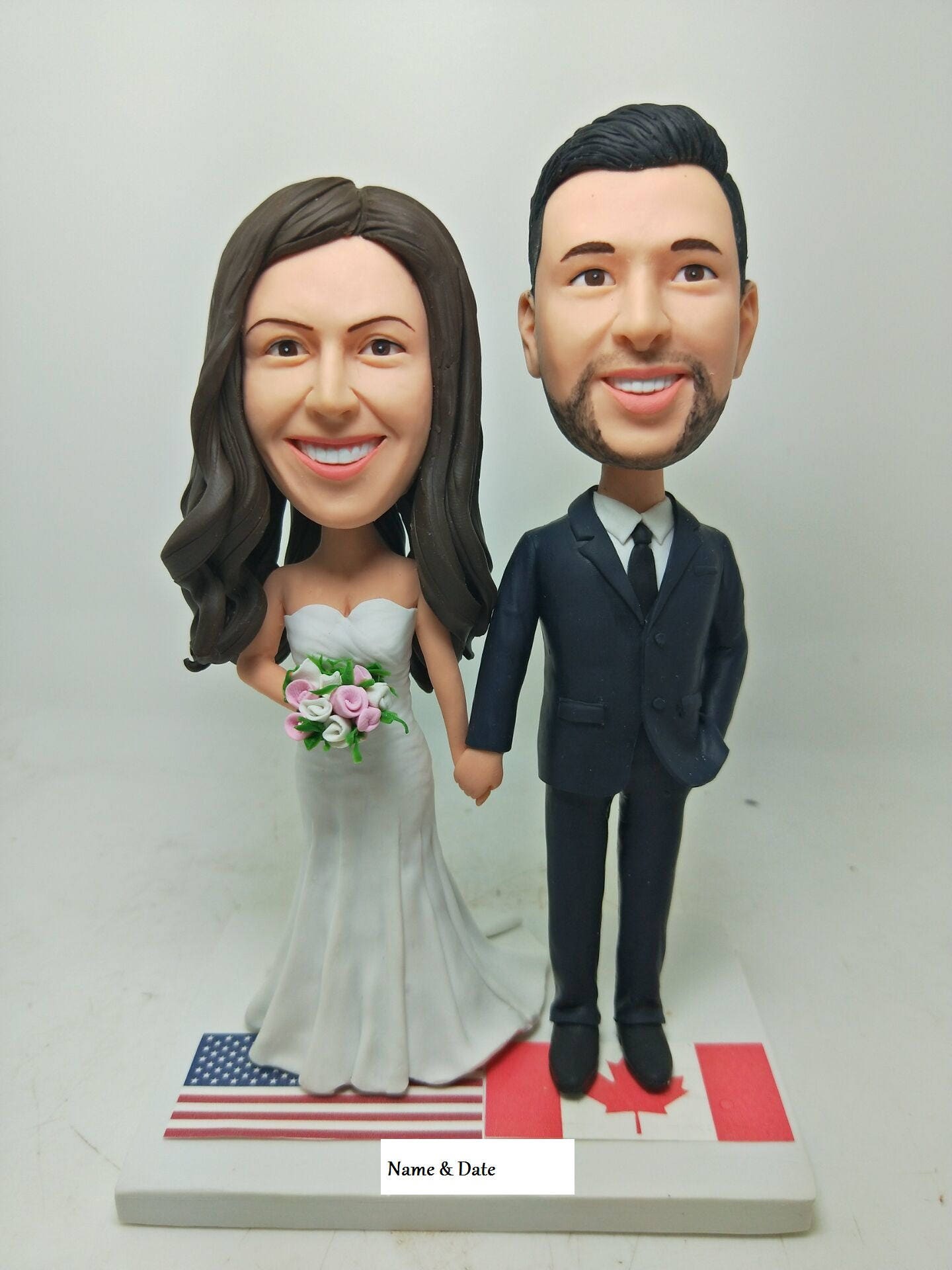 Personalized Wedding Cake Topper Custom Bobble Head Figurine Etsy