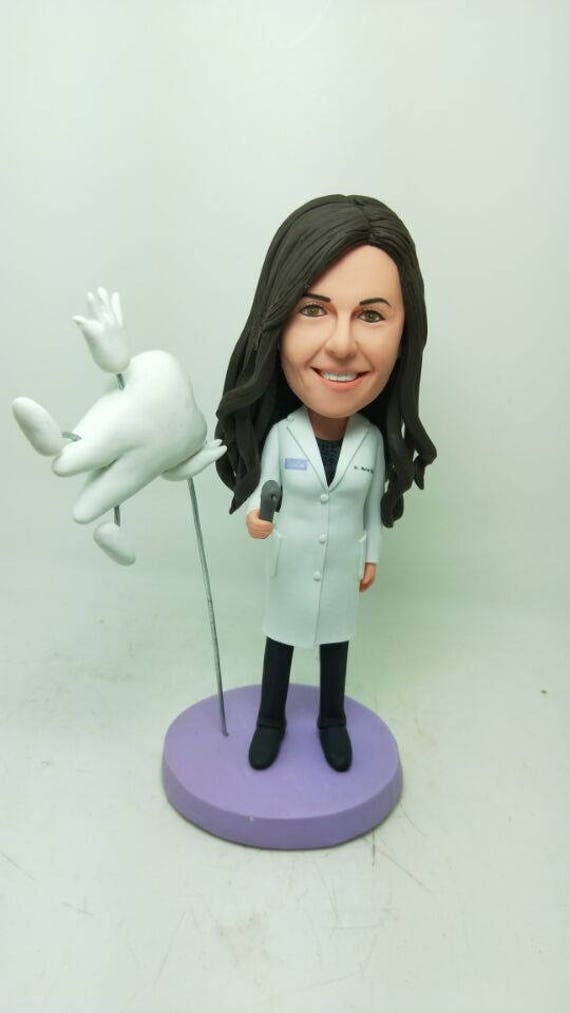 Dentist Dentistin Bobblehead Figurine Poly Souvenir Funny Profession Model 