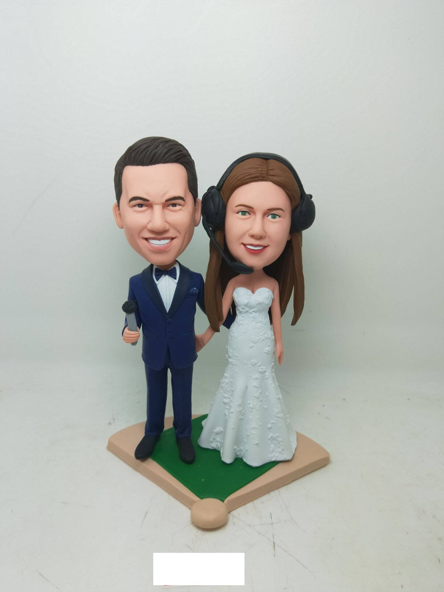Sportscasters Personalized Wedding Cake Topper Sportscaster Custom Bobble Head Sportscasters Wedding Cake Topper Sportscasters Wedding Gifts
