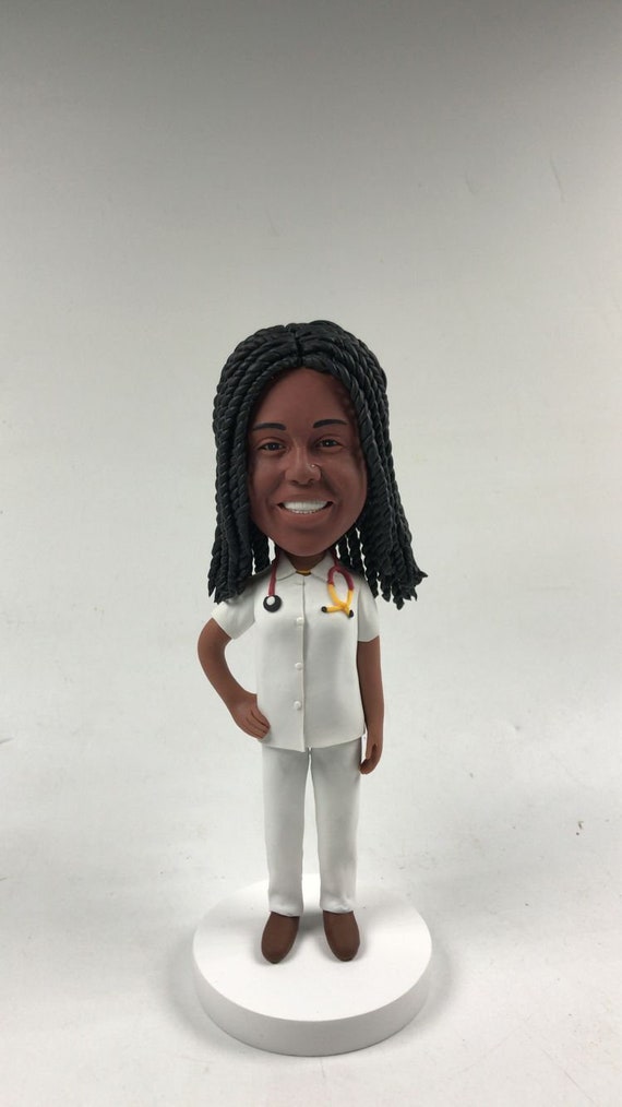 Nurse Personalized Gift Nurse Custom Bobble Head Nurse Birthday Cake Topper Nurse Wife Gift Nurse Girlfriend Gift Nurse Mother Gift Daughter