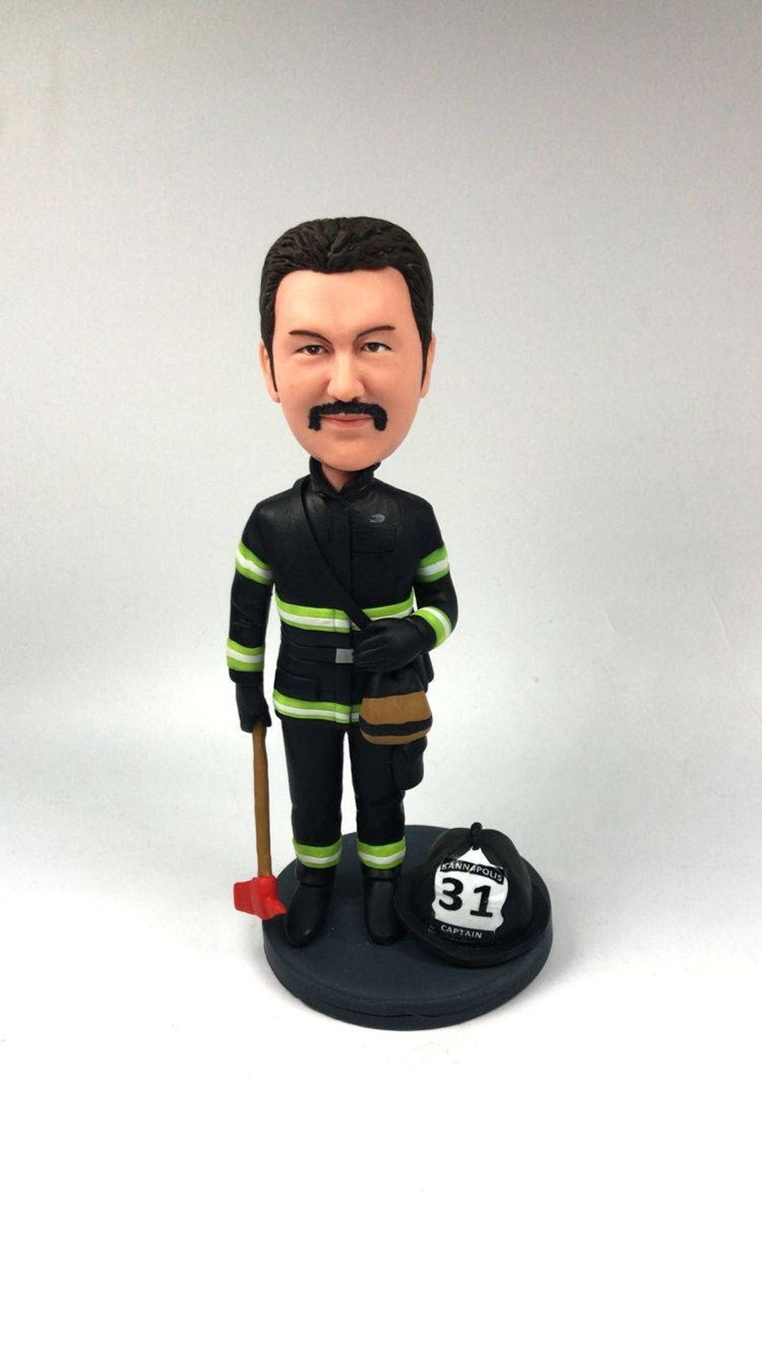 Firefighter Bobble Head Personalized Fireman Gift Firefighter - Etsy