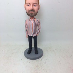 Custom Bobble Head Clay Figurines Based on Customers' Photos Birthday Cake Topper Father Birthday Gifts Husband Birthday Gift Boyfriend gift