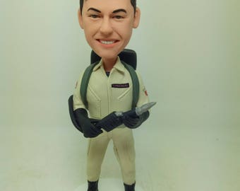 Ghostbusters Personalized Gift Custom Ghostbusters Bobble Head Clay Figurines Ghostbusters Birthday Cake Topper Husband Boyfriend Son Gift