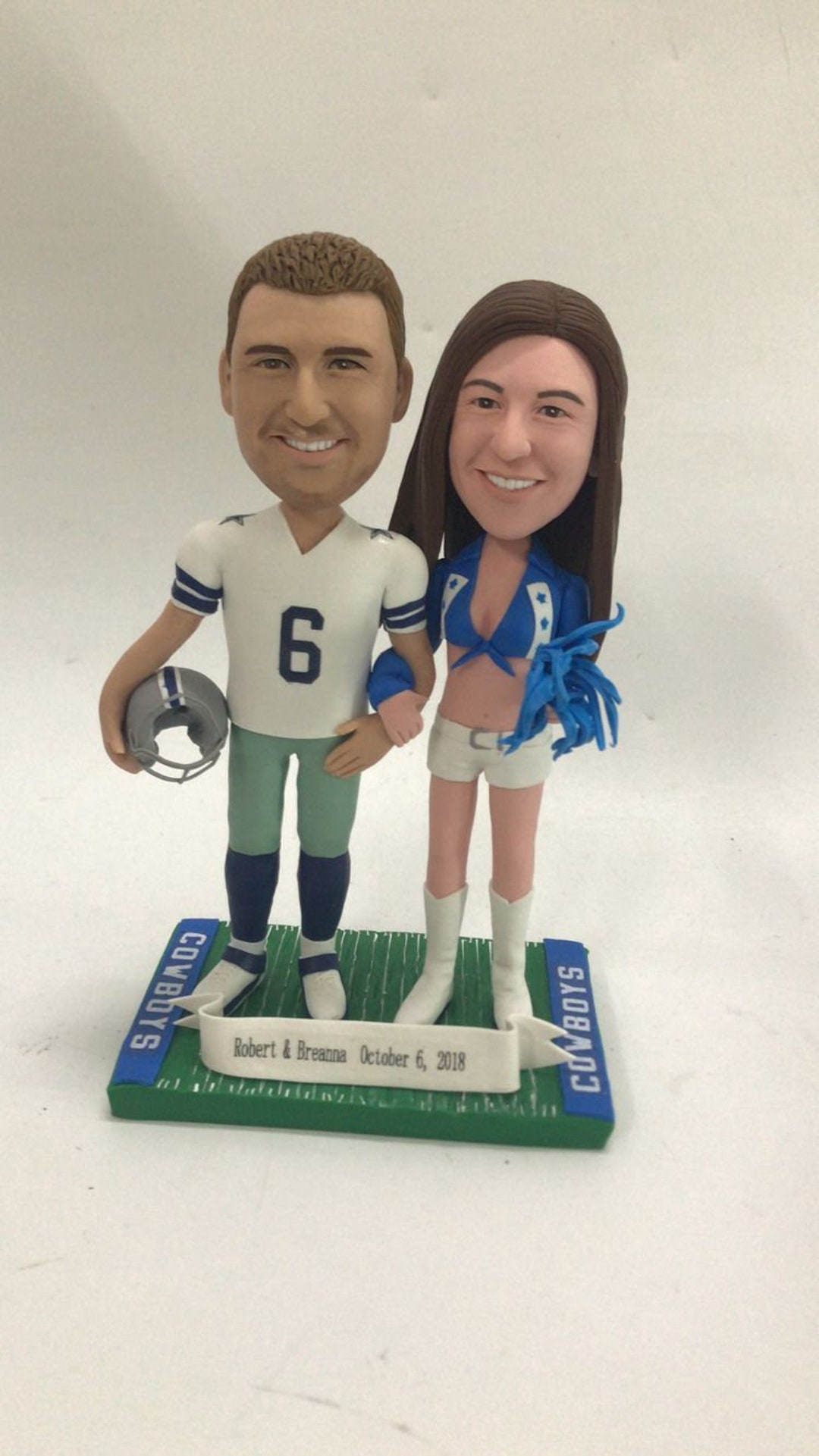 Custom Dallas Cowboys Bobble Head Personalized Cowboys Etsy