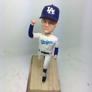 LA Dodgers Fan Custom Bobble Head Personalized Clay Figurines Based on Customers&#39; Photo Birthday Cake Topper Husband Boyfriend Son Bday Gift