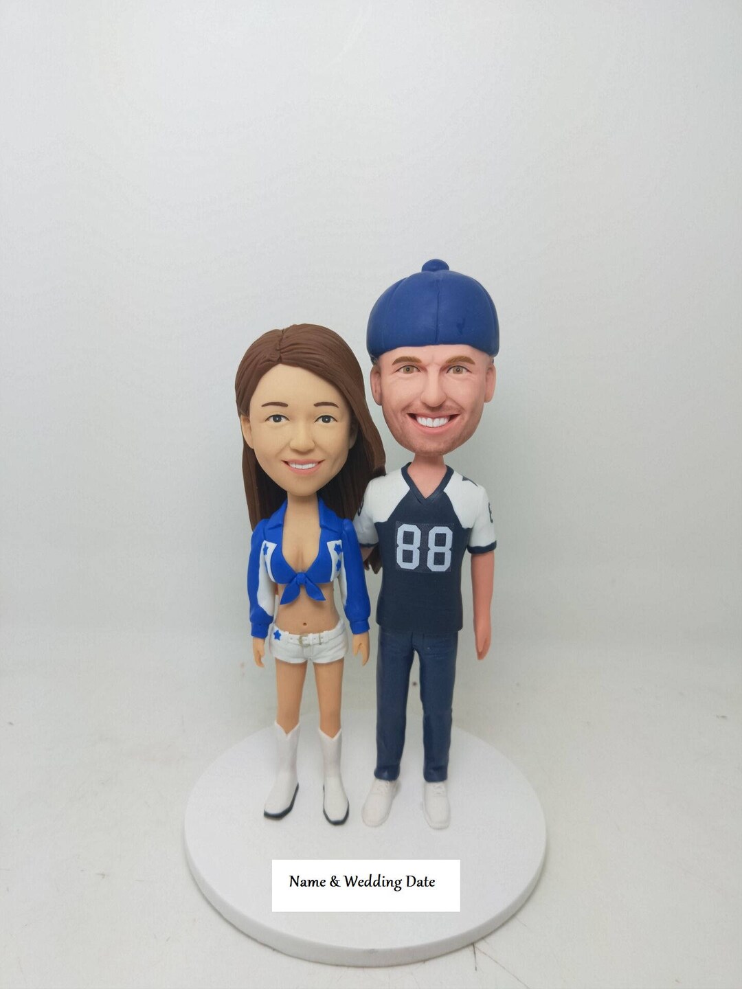 Dallas Cowboys Personalized Wedding Cake Topper Dallas Cowboys Wedding