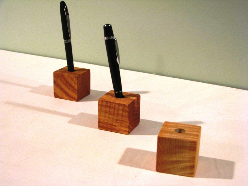 Handmade Wood Pen Holder / Wood Pen Display / Wood Desk Etsy