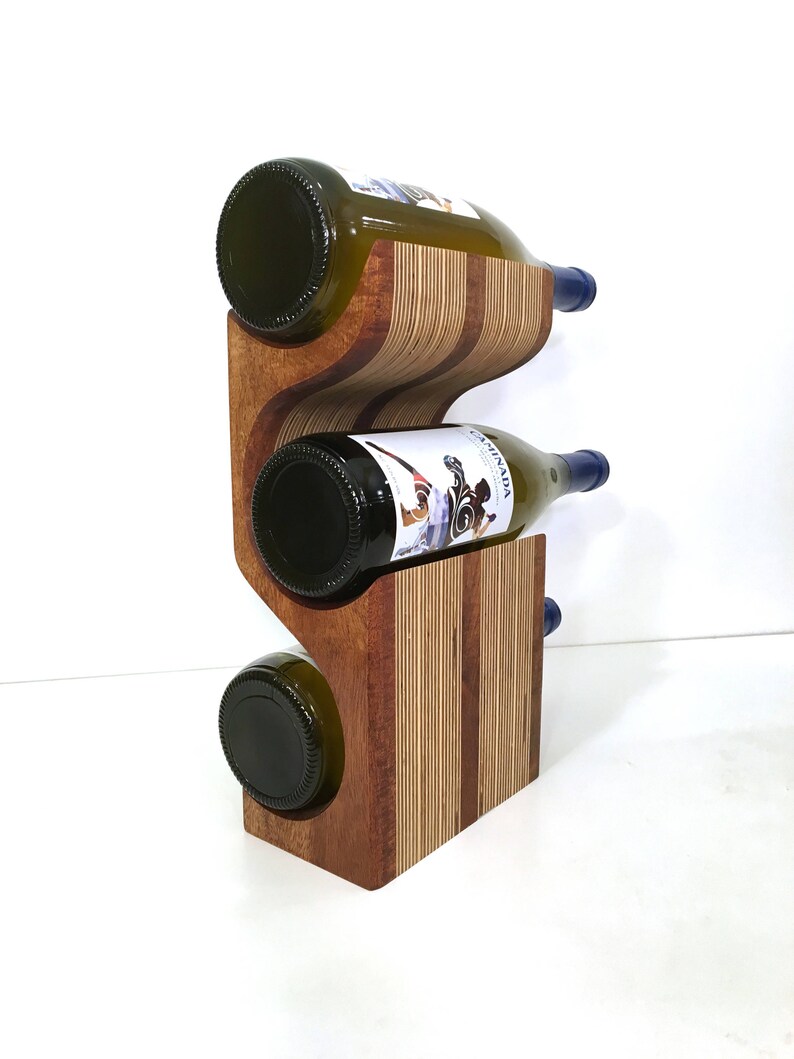 Mahogany Wine Rack Wood Wine Column Wine Lover Gift Etsy