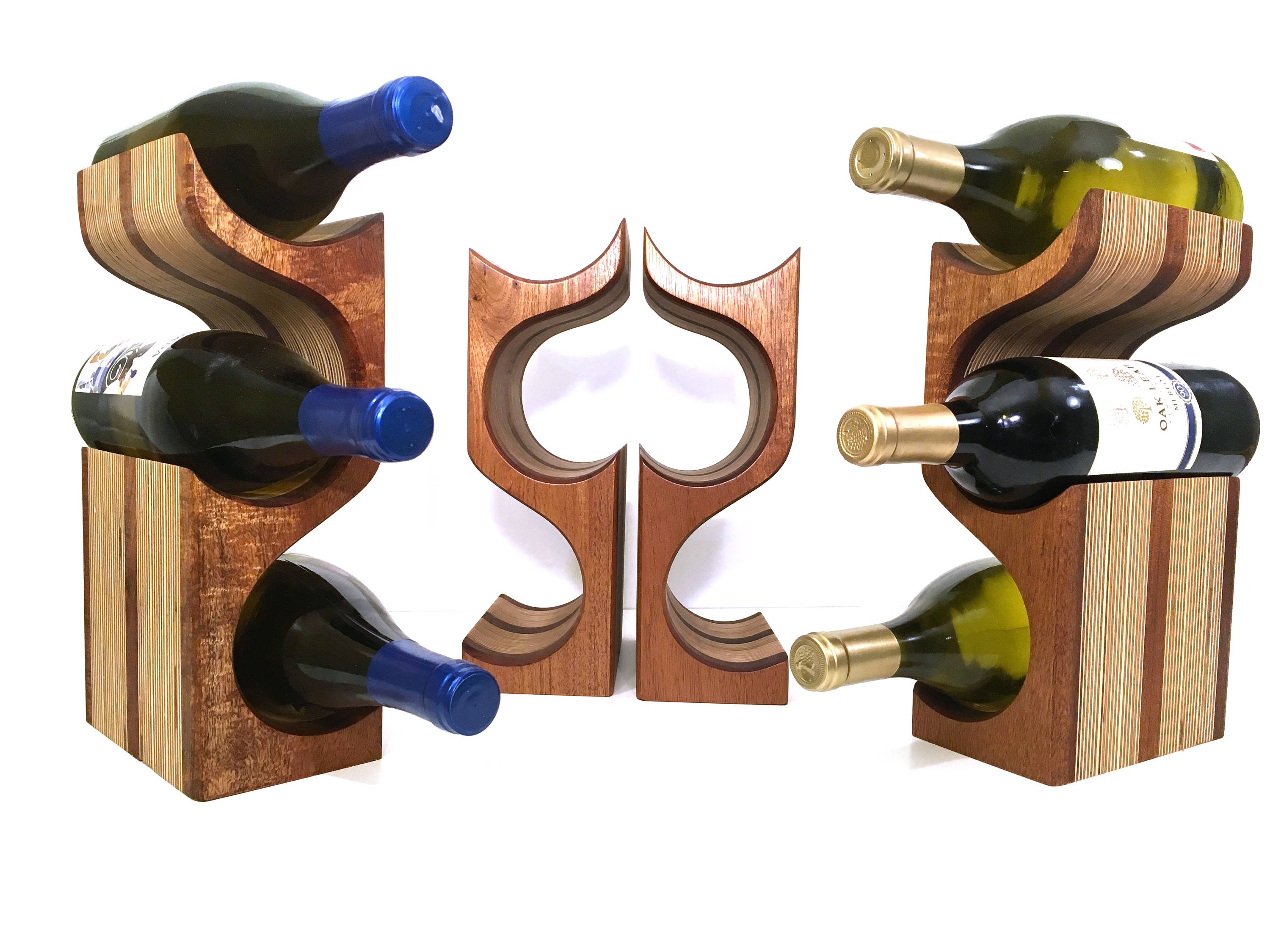 Mahogany Wine Rack Wood Wine Column Wine Lover Gift Etsy
