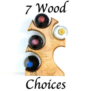 4 Bottle Wine Tree Wine Racks | Wood Wine Racks in 7 Different Wood Options | 4 Bottle Wine Holder | Unique Wine Bottle Storage | Wine Rack