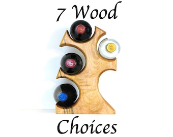 4 Bottle Wine Tree Wine Racks | Wood Wine Racks in 7 Different Wood Options | 4 Bottle Wine Holder | Unique Wine Bottle Storage | Wine Rack
