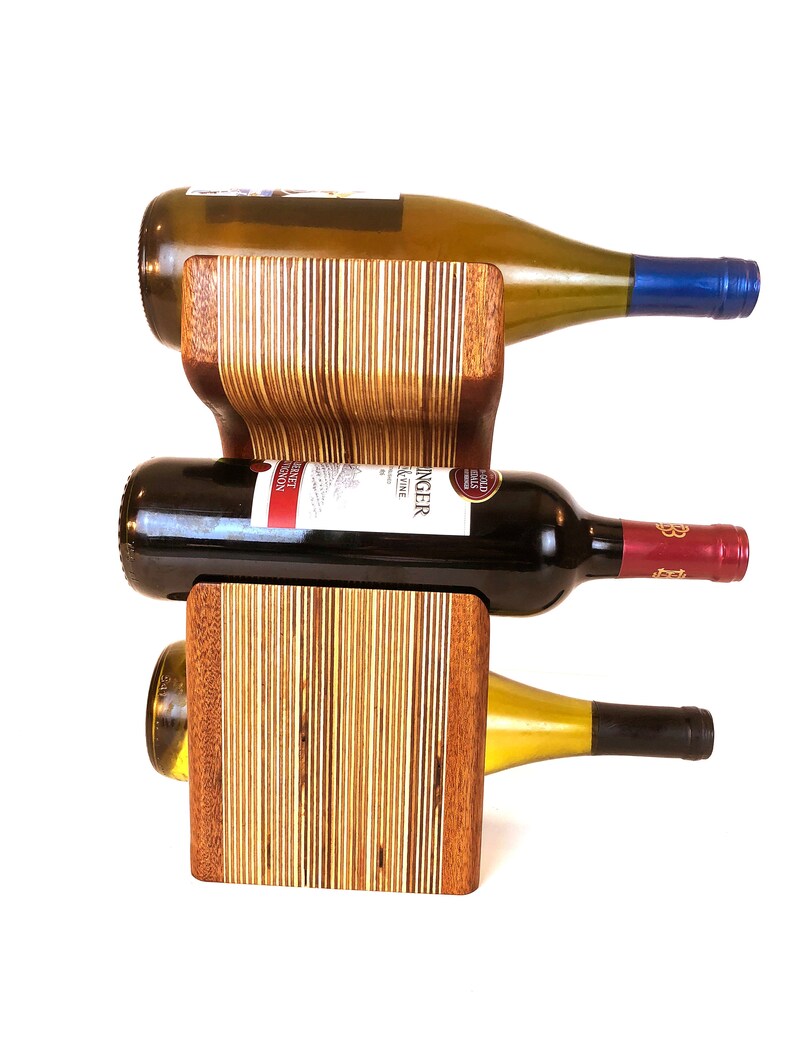 Mahogany Wood Wine Rack Tabletop Mahogany Wine Rack Wine Etsy