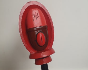 3D printed Radio Demon Microphone staff