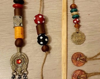 Caribbean Pirate Bead Set Wig Accessories