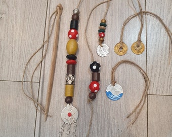 Caribbean Pirate Bead Set Wig Accessories