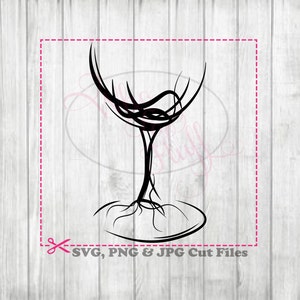 Weinglas Clipart SVG, DIY Dekorationen, svg jpg und png Dateien, Cricut Plotterdatei, Clipart, Clip art, abstrakt, Art