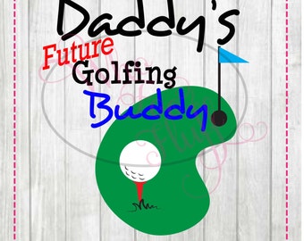 Il futuro golf di papà Buddy Clipart SVG, camicia fai-da-te svg jpg e file png, file di taglio, regalo del padre del golf Bambino bambino ragazzo ragazza golf