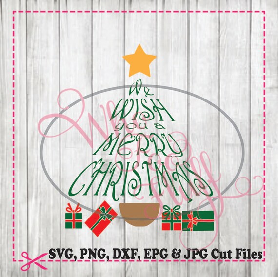 Download Free Merry Christmas Word Tree Stars File Svg Png Jpg Dxf Eps Etsy SVG DXF Cut File