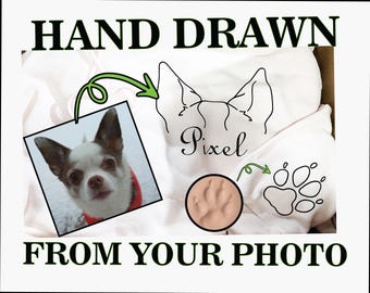 Pet Hoodie Dog Cat ears and paw CUSTOM gift for Mom Dad Friends