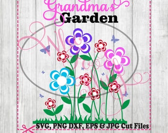 Nana's Garden, Also included Mom's, Grandma's, Mother's &  Gram's, DIY svg jpg and png files, Cricut cutting file Flowers, monograms names