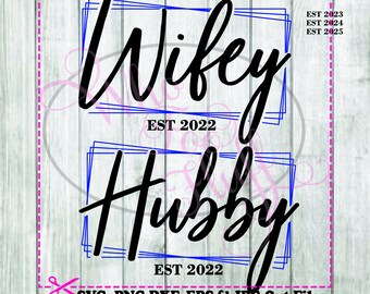 Wifey Hubby matching honeymoon shirts svg Mr and Mrs Wedding SVG jpg png dxf eps files cutting file bride matching shirts wedding svg