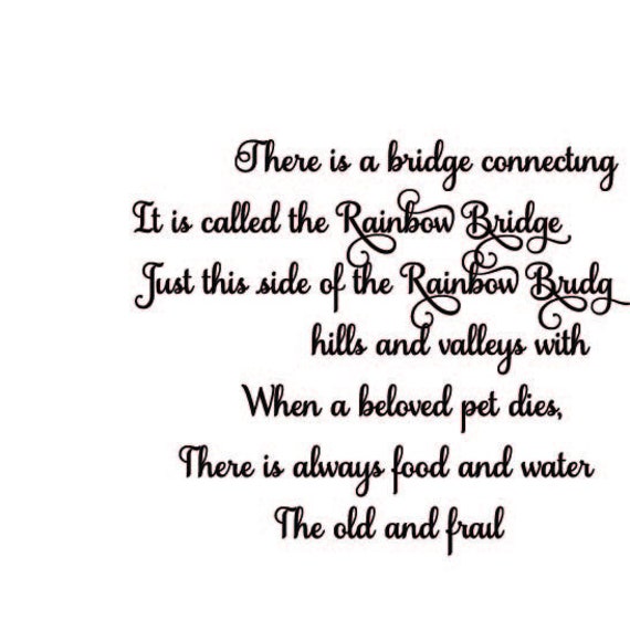 Download Pet Memorial Cat Dog Rainbow Bridge Svg Eps Jpg Png Dxf Etsy