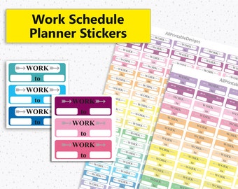 work schedule sticker printables work schedule boxes etsy