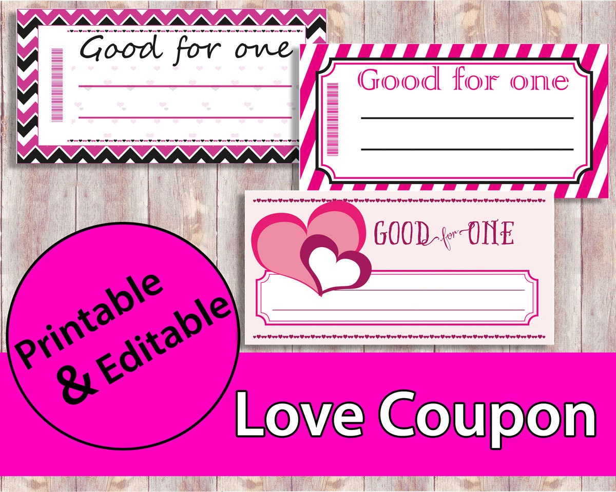 Printable Coupon Book Template Instant Download PDF  Etsy In Coupon Book Template Word