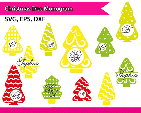 Download Christmas Tree Svg Christmas Monogram Frames Svg Christmas Etsy