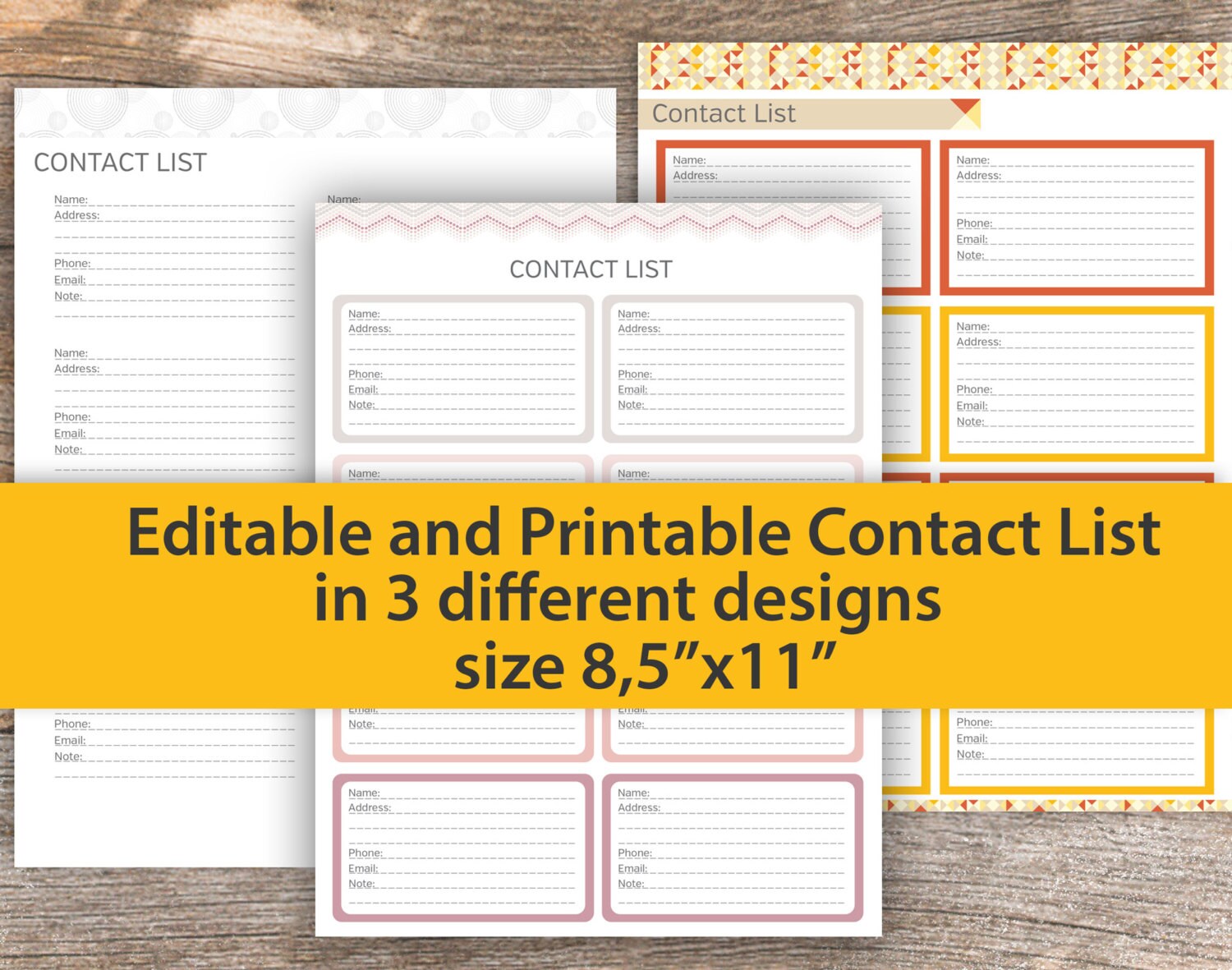 Edit list. With list edit. 5 second rule field printable.