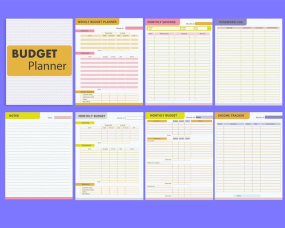 budget planner bill organize financial planner bill etsy