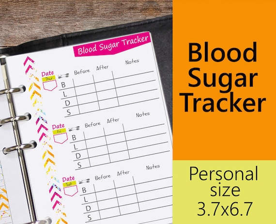 blood sugar tracker blood sugar log printable personal etsy