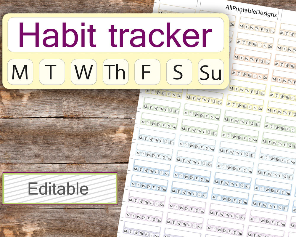 Planner Headers Printable Version Instant Download Etsy