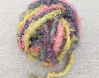 Yarn for Woven Wallhangings, Handspun, Pastel Coloured Wool