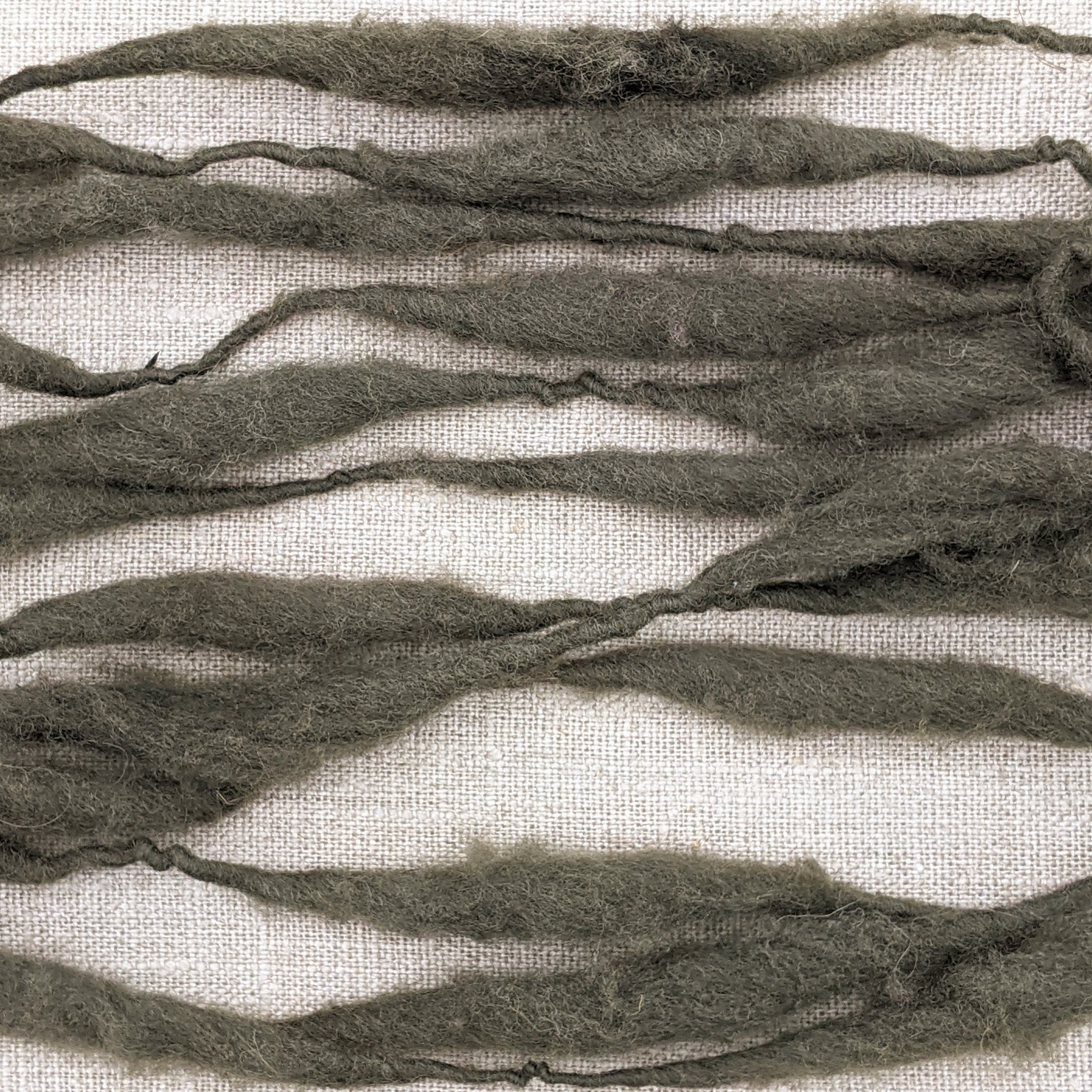 Naturally Dyed Black Yarn, Thick and Thin Wool for Weaving