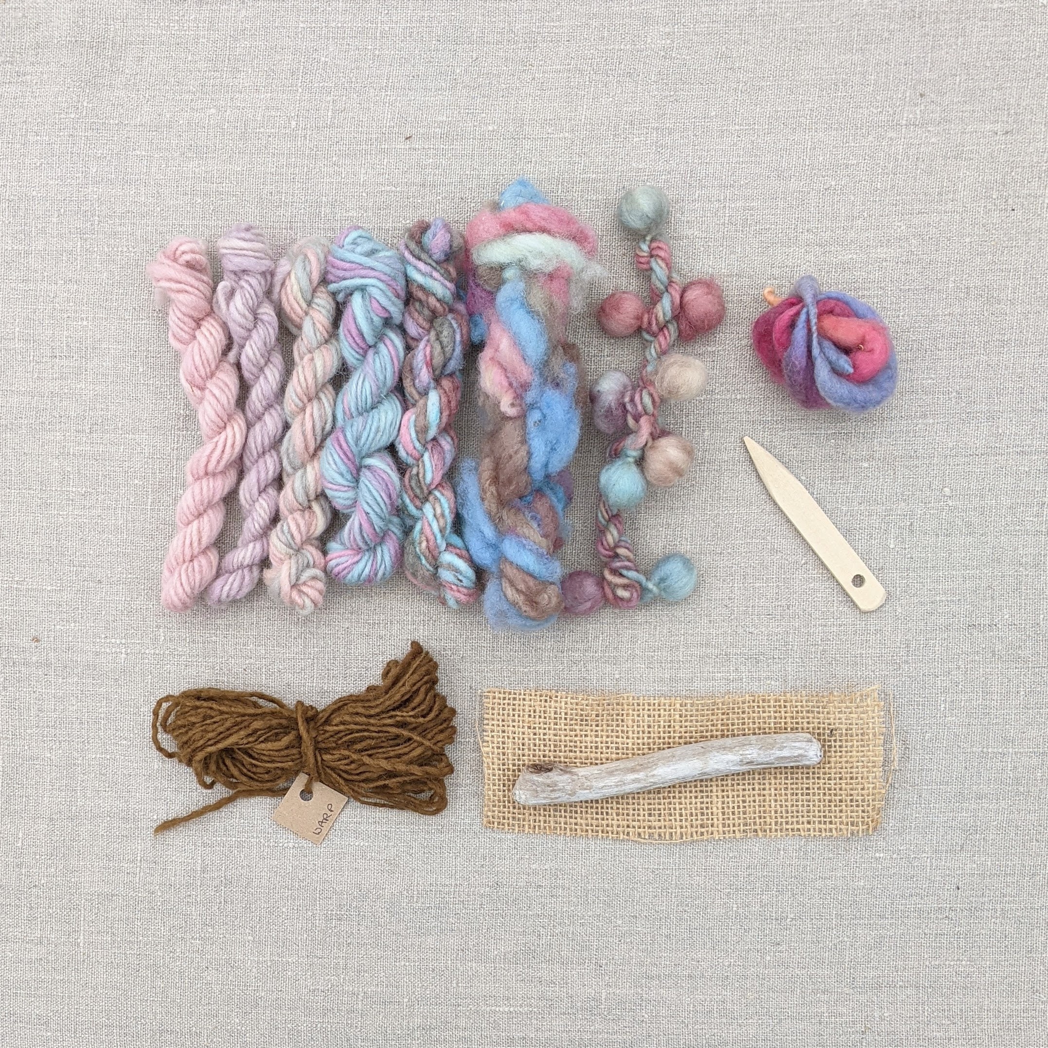 Tapestry Weaving Kit Pastel Colours Learn to Weave a Wall Etsy
