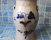 2.50 gallon row potteries stoneware crock water cooler with lid