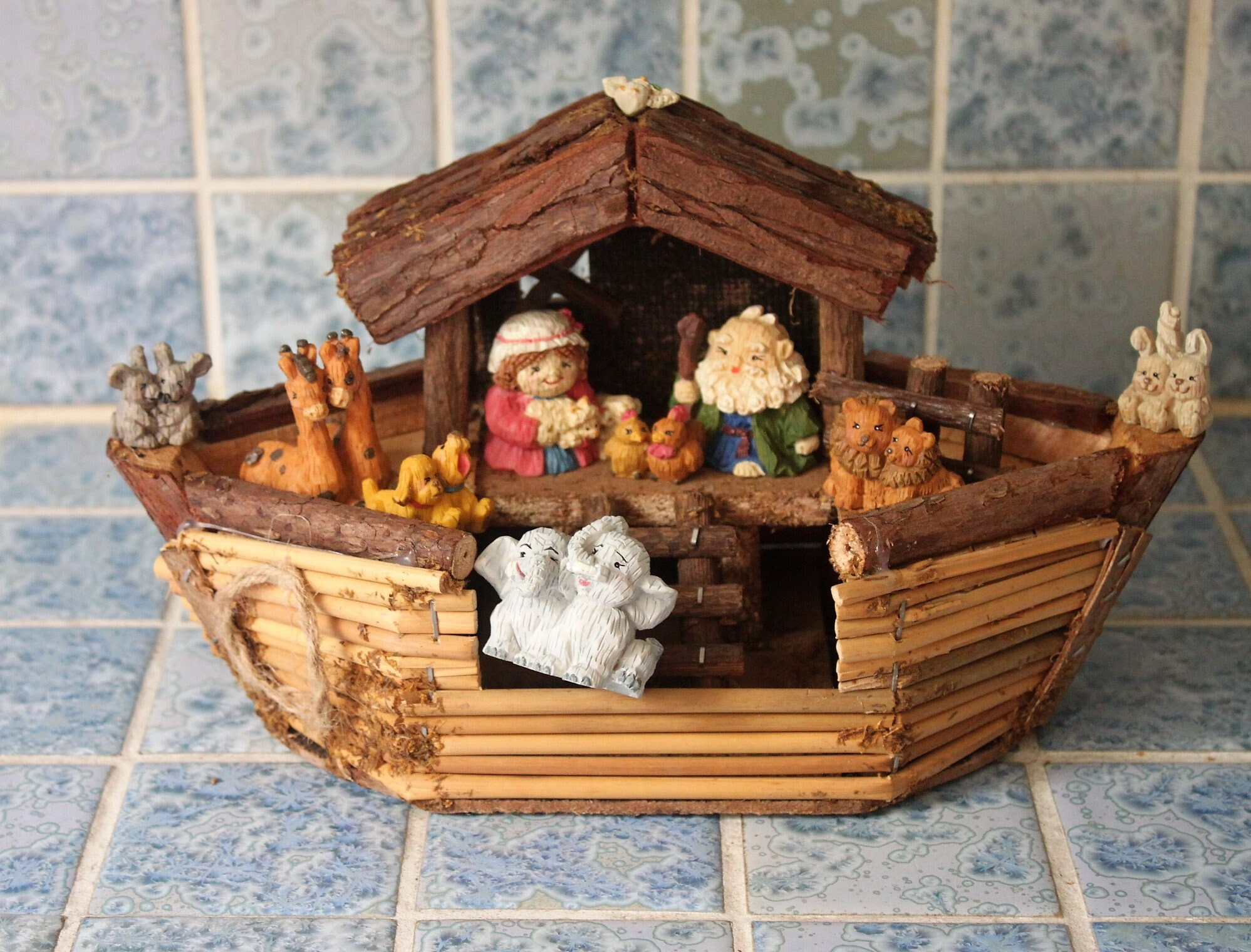 Wood Rainbow Ark Baby Gift, Baptism Gift, Easter Gift, Birthday Noah's