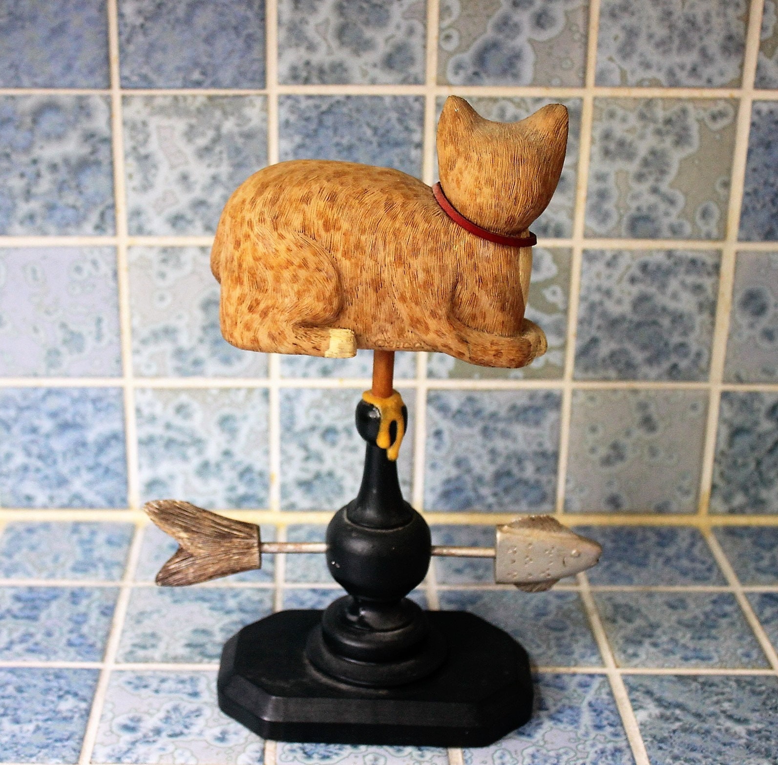 Country Primitive Cat Farmhouse Cat Rustic Cat Decor Primitive Cat 