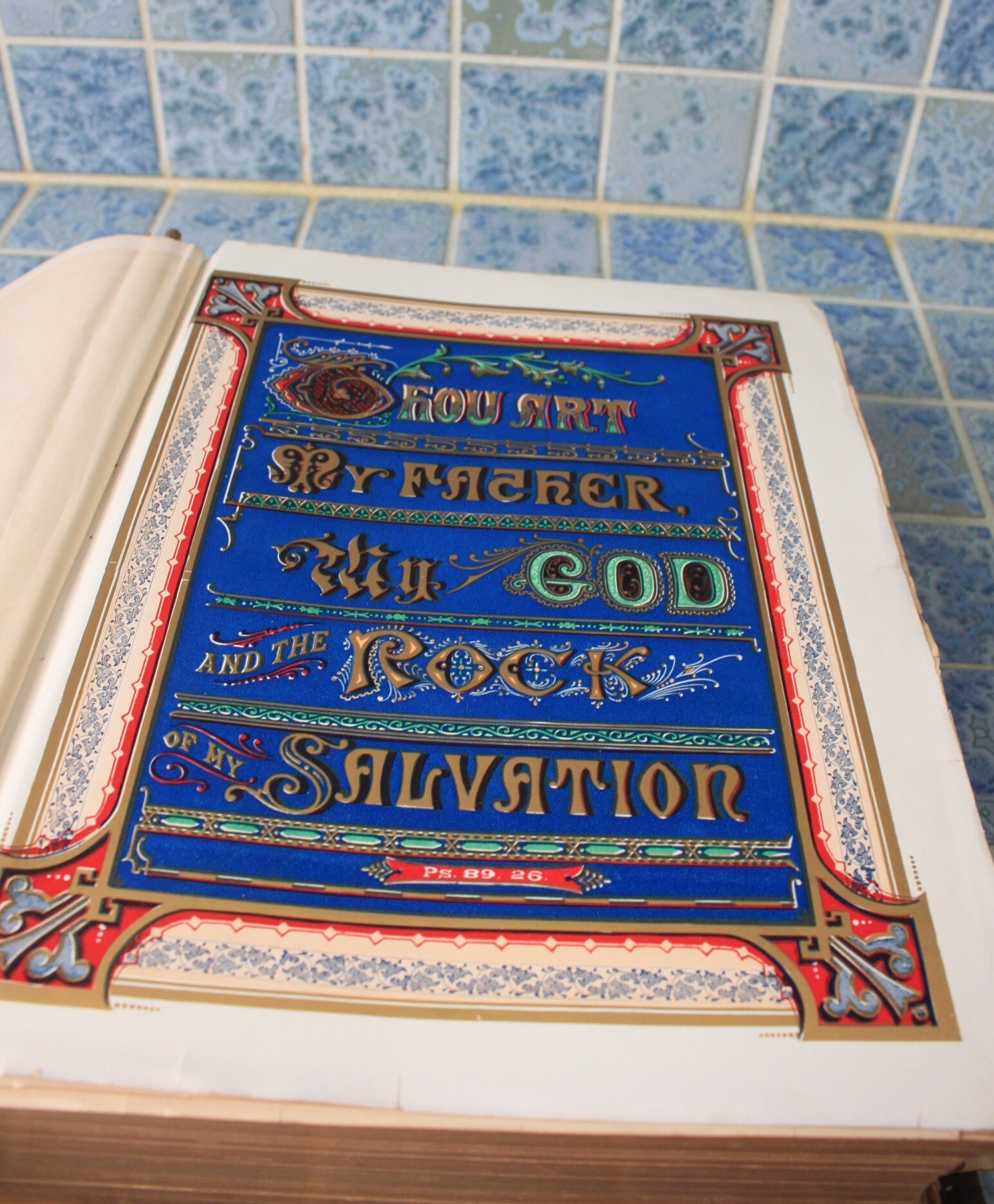 Large, rare Antique Holy Bible 1886,