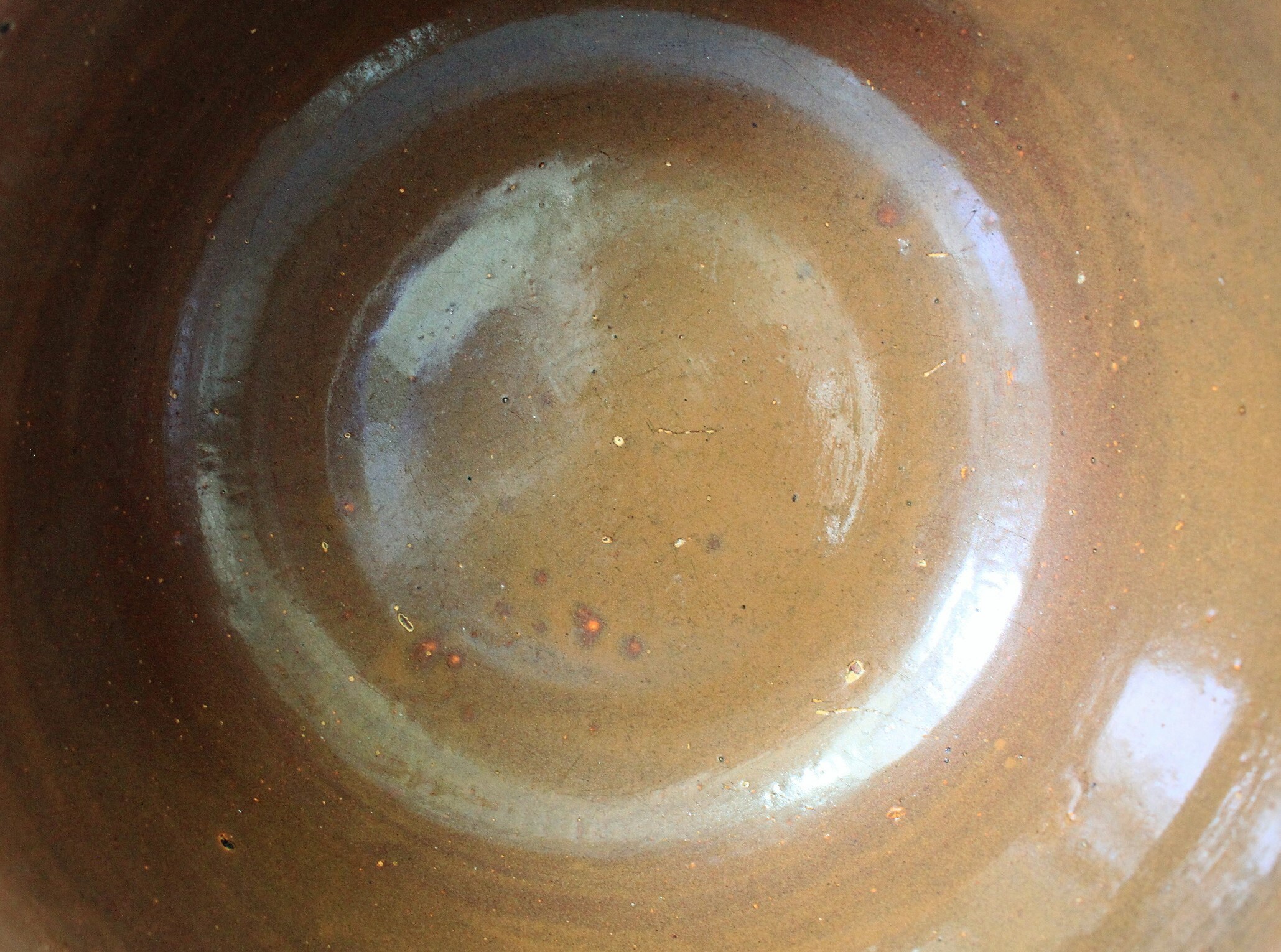 Antique Pottery Bread Bowl, Dough Bowl, dark brown Stoneware Bowl, Over