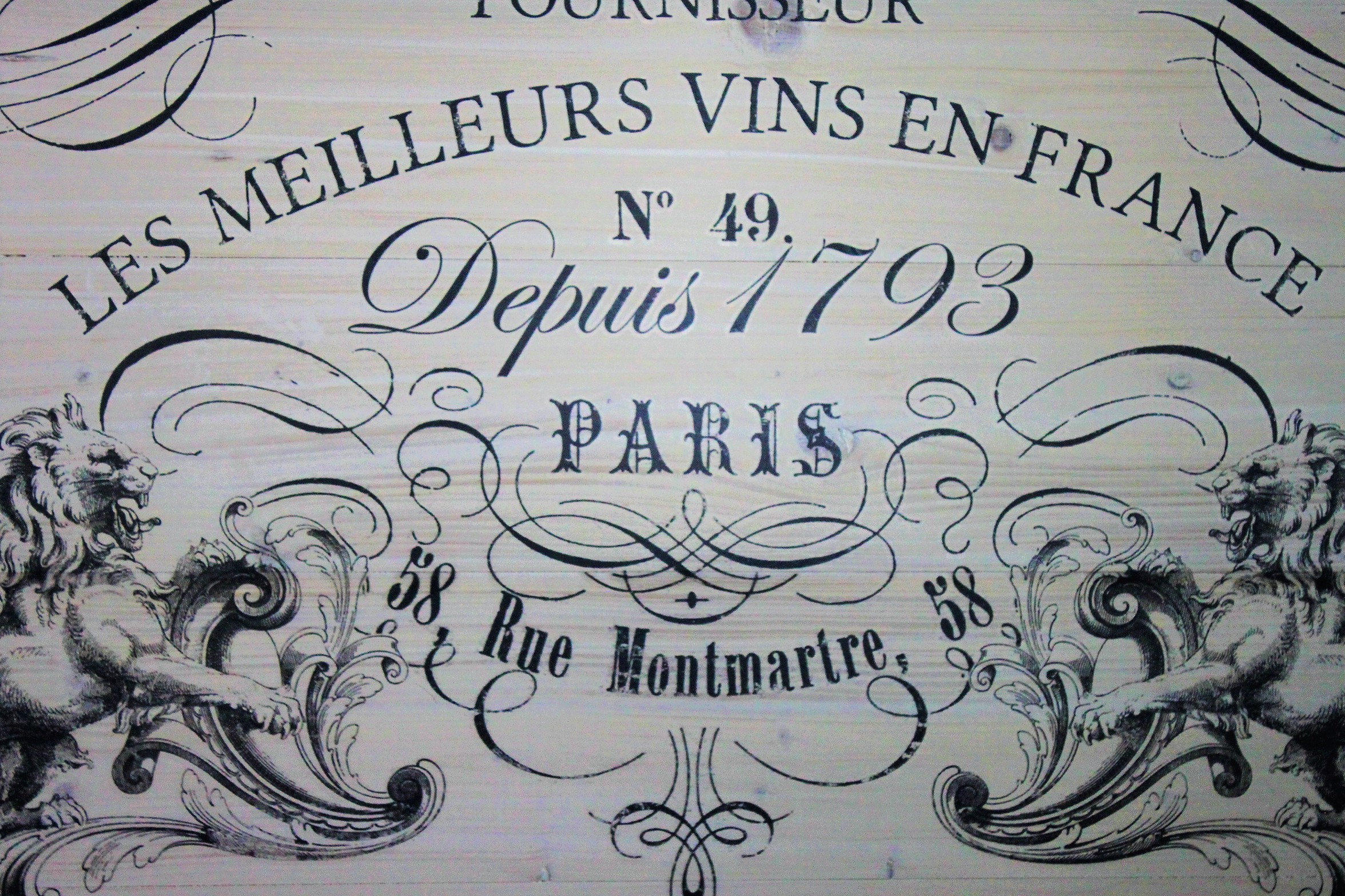 Wooden French country chic wall art, wooden décor,