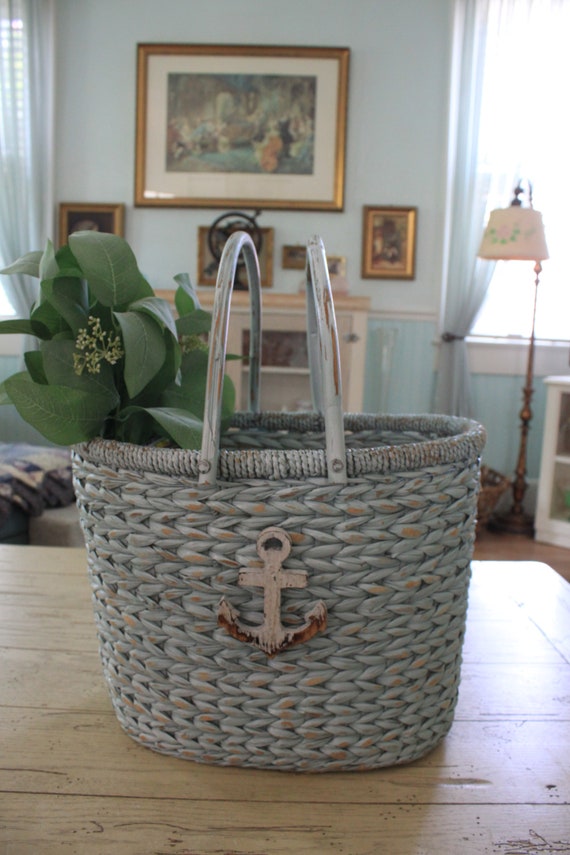 Wicker basket, Basket Beach Bag, Basket French Ma… - image 3