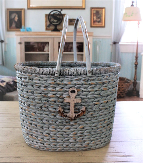 Wicker basket, Basket Beach Bag, Basket French Ma… - image 5